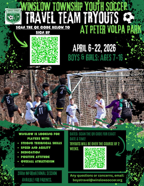 Winslow Twp. Youth Soccer Travel Team Tryouts