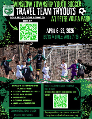 Winslow Twp. Youth Soccer Travel Team Tryouts